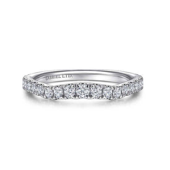 Gabriel - 18K White Gold Diamond Matching Wedding Band