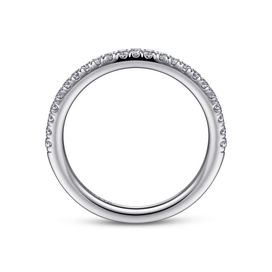 18K White Gold Diamond Matching Wedding Band angle 2