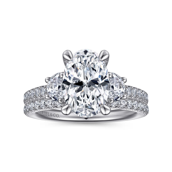 18K White Gold Diamond Matching Wedding Band angle 4