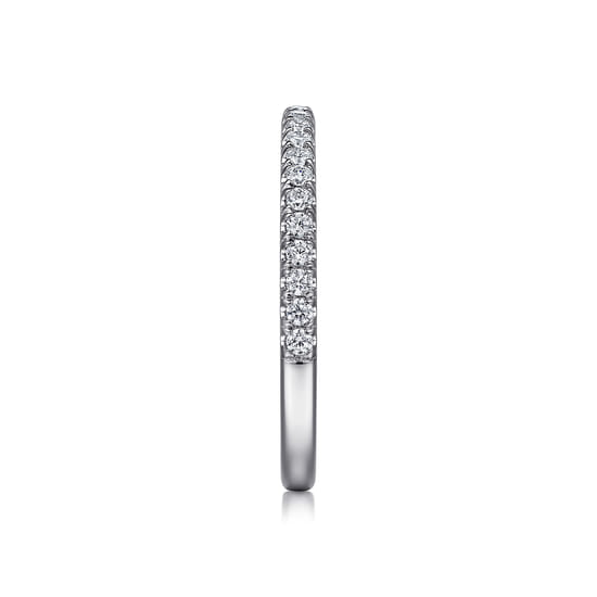 18K White Gold Diamond Matching Wedding Band angle 5