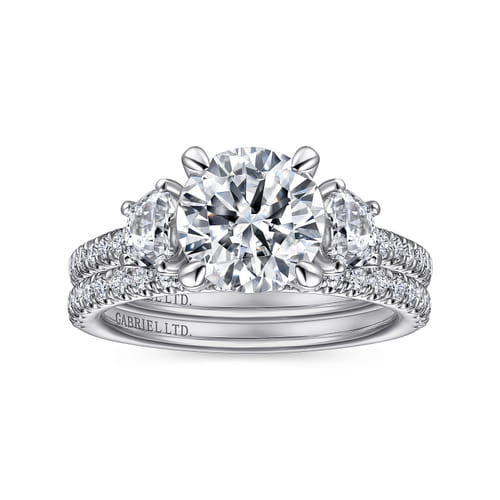 18K White Gold Diamond Matching Wedding Band