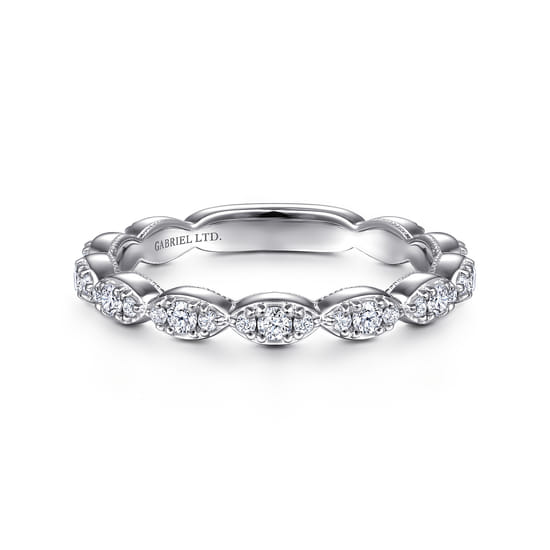 Gabriel - 18K White Gold Diamond Matching Wedding Band