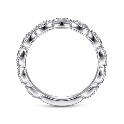 18K White Gold Diamond Matching Wedding Band