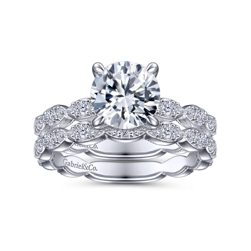 18K White Gold Diamond Matching Wedding Band