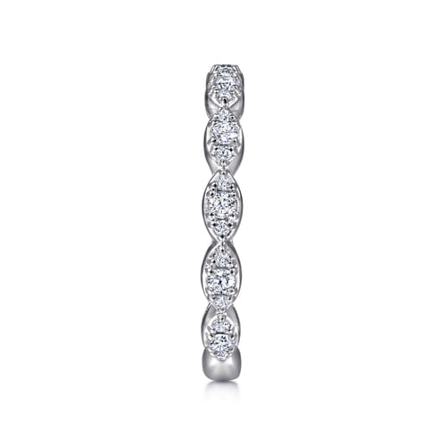 18K White Gold Diamond Matching Wedding Band
