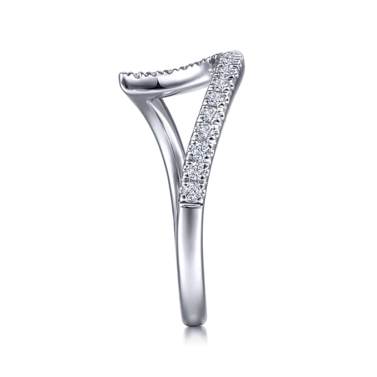 18K White Gold Diamond Matching Wedding Band angle 5
