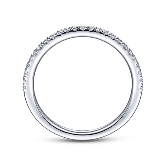 18K White Gold Diamond Matching Wedding Band angle 2
