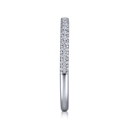 18K White Gold Diamond Matching Wedding Band angle 5