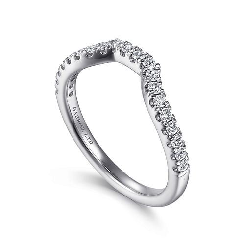 18K White Gold Diamond Matching Wedding Band