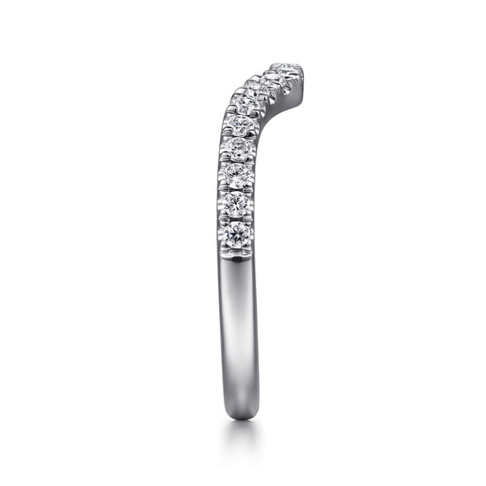 18K White Gold Diamond Matching Wedding Band angle 5