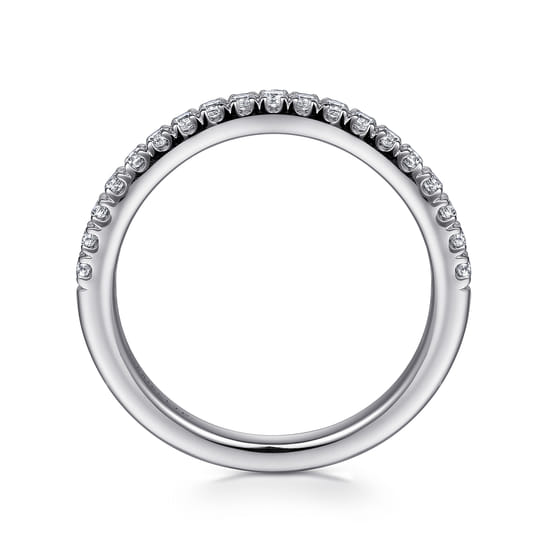 18K White Gold Diamond Matching Wedding Band angle 2