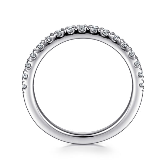 18K White Gold Diamond Matching Wedding Band angle 2