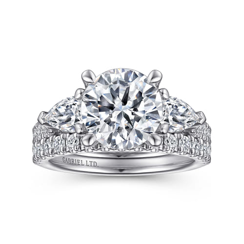 18K White Gold Diamond Matching Wedding Band