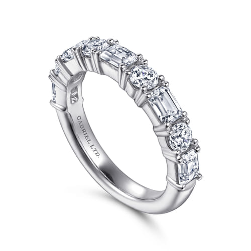 18K White Gold Diamond Matching Wedding Band