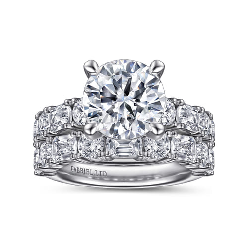 18K White Gold Diamond Matching Wedding Band