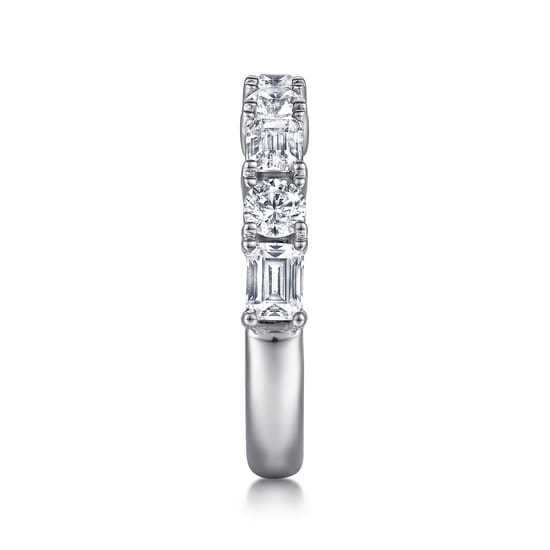 18K White Gold Diamond Matching Wedding Band angle 5