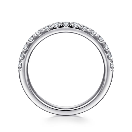 18K White Gold Diamond Matching Wedding Band angle 2