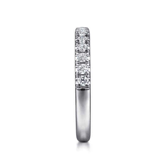 18K White Gold Diamond Matching Wedding Band angle 5