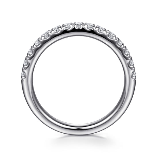 18K White Gold Diamond Matching Wedding Band angle 2