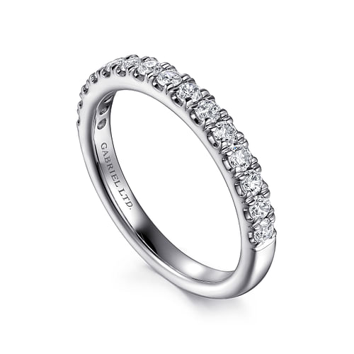 18K White Gold Diamond Matching Wedding Band