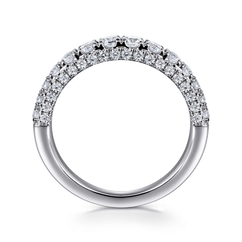 18K White Gold Diamond Matching Wedding Band