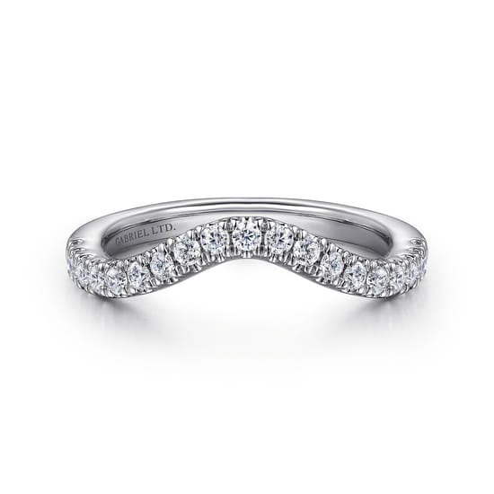 Gabriel - 18K White Gold Diamond Matching Wedding Band Gabriel - 18K White Gold Diamond Matching Wedding Band