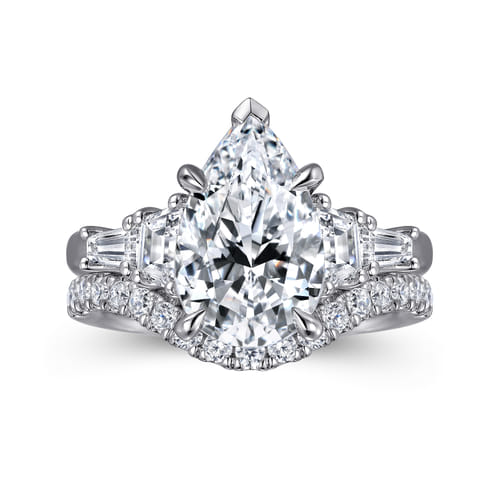 18K White Gold Diamond Matching Wedding Band