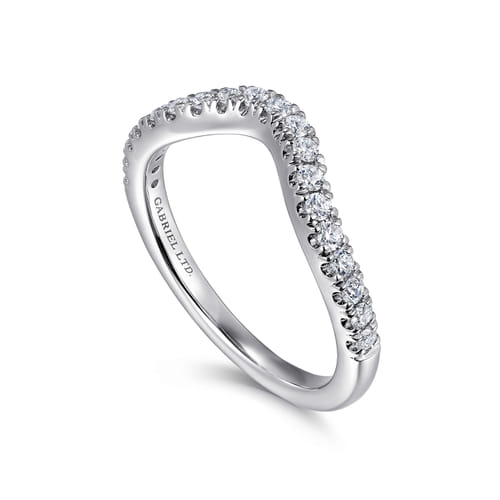 18K White Gold Diamond Matching Wedding Band