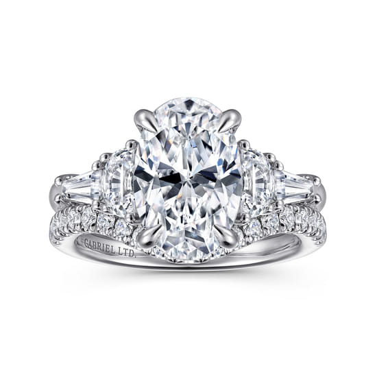 18K White Gold Diamond Matching Wedding Band angle 4