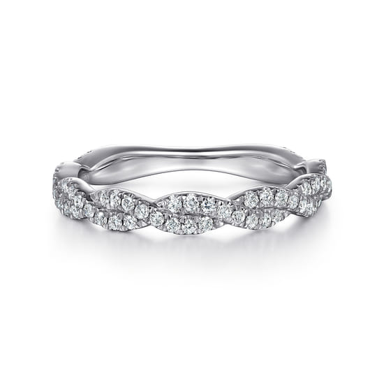 Gabriel - 18K White Gold Diamond Matching Wedding Band