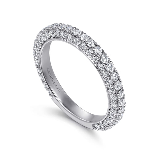 18K White Gold Diamond Matching Wedding Band