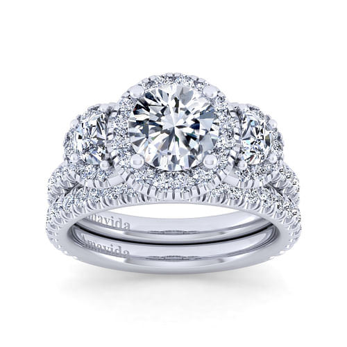 18K White Gold Diamond Matching Wedding Band