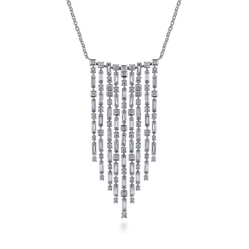 18K White Gold Diamond Necklace