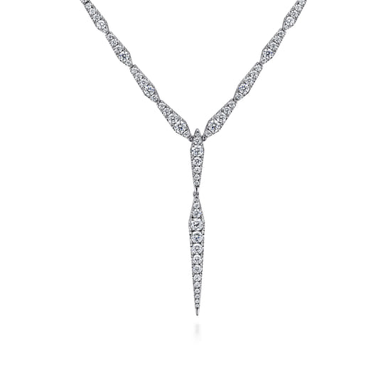 18K White Gold Diamond Spear Y Necklace 18K White Gold Diamond Spear Y Necklace