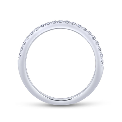 18K White Gold Diamond Wedding Band