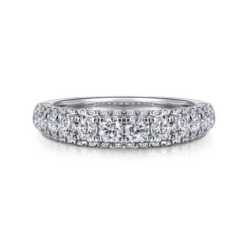 18K White Gold Diamond Wedding Band
