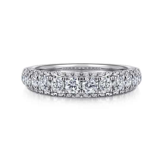 Gabriel - 18K White Gold Diamond Wedding Band