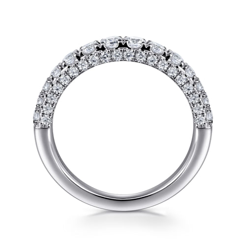 18K White Gold Diamond Wedding Band