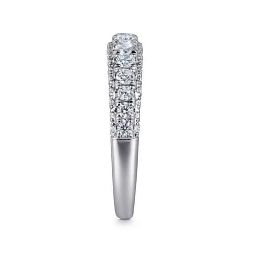 18K White Gold Diamond Wedding Band