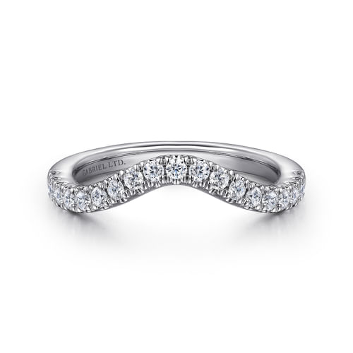 18K White Gold Diamond Wedding Band