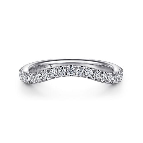 18K White Gold Diamond Wedding Band