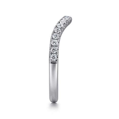 18K White Gold Diamond Wedding Band