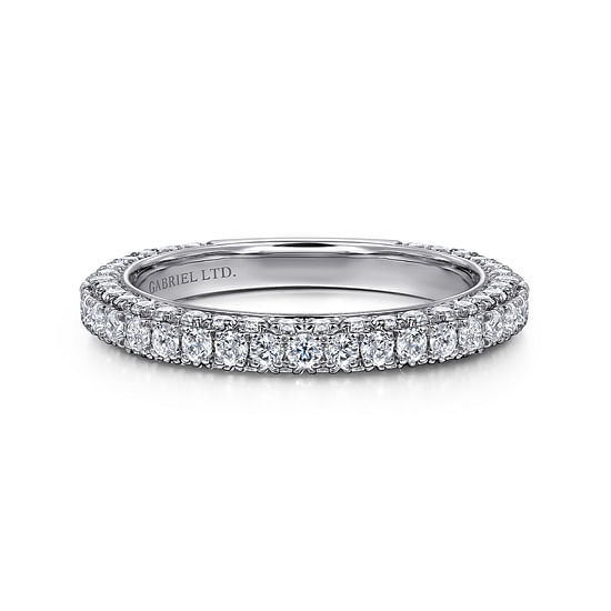 Gabriel - 18K White Gold Diamond Wedding Band