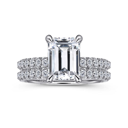 18K White Gold Diamond Wedding Band