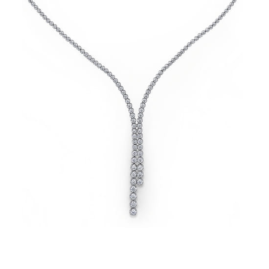 18K White Gold Graduating Diamond Necklace 18K White Gold Graduating Diamond Necklace