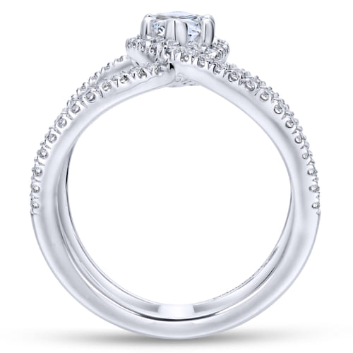 18K White Gold Marquise Halo Diamond Engagement Ring 18K White Gold Marquise Halo Diamond Engagement Ring