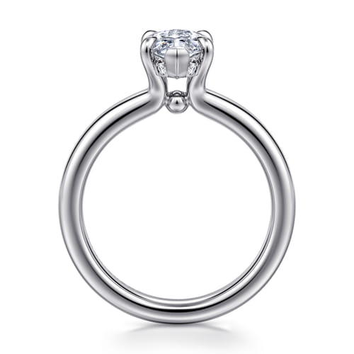 18K White Gold Marquise Shape Diamond Engagement Ring