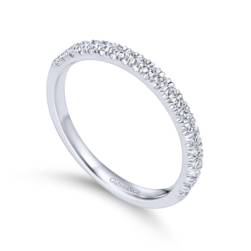 18K White Gold Matching Wedding Band