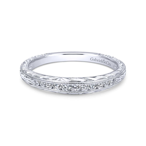 18K White Gold Matching Wedding Band
