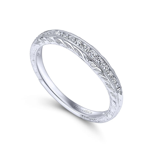 18K White Gold Matching Wedding Band